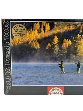 EDUCA 1000 Piece Puzzle Two Men Fishing 68x48cm Brand New Sealed Jigsaw